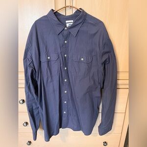 Old Navy Men's Dark Blue Casual Button Down Shirt, XXXL